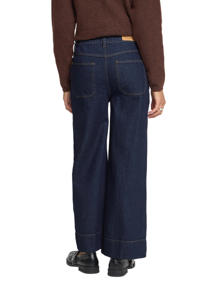 ICHI Pamala Wide Leg Jeans, Denim Dark Authentic - view 2, Denim Dark Authentic