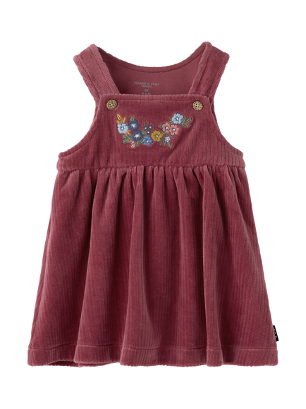 Polarn O. Pyret Baby Corduroy Pinafore Dress, Pink, Pink