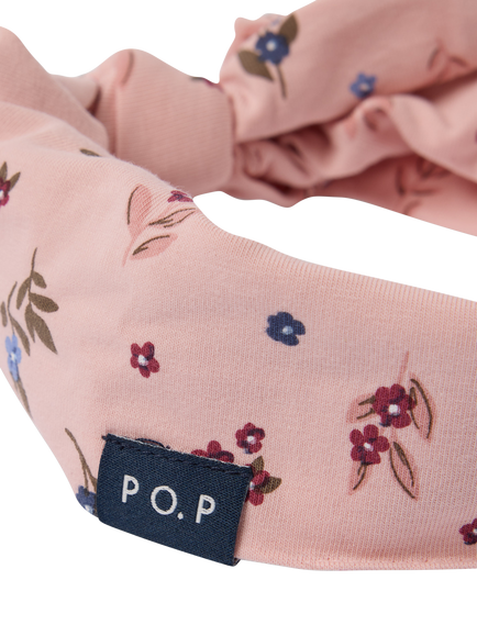 Polarn O. Pyret Baby Floral Headband, Pink, Small - view 2, Pink