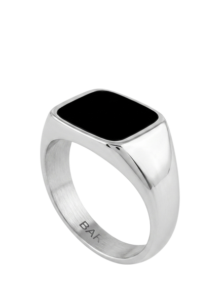 BARTLETT LONDON Onyx Signet Ring, Silver, Silver
