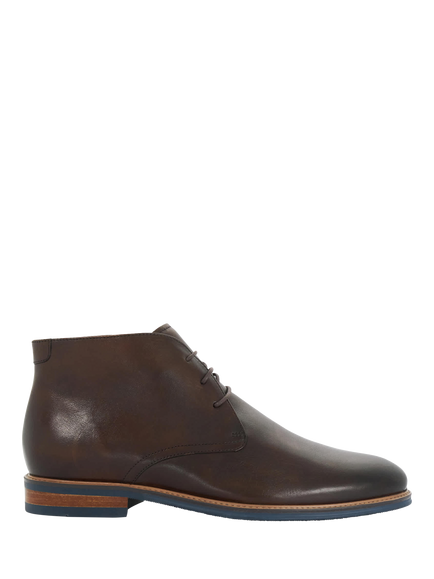Dune London Millers Leather Chukka Boots, Brown-leather, Brown-leather
