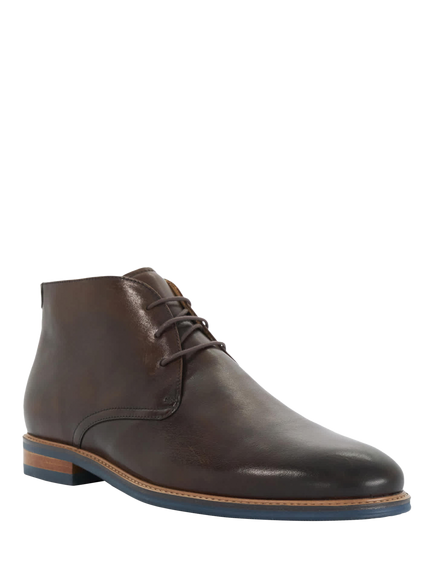 Dune London Millers Leather Chukka Boots, Brown-leather - view 2, Brown-leather