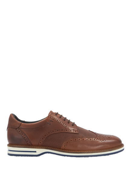 Dune London Barkings Top Stitched Leather Brogues, Tan, Tan
