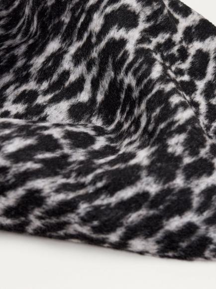Phase Eight Leopard Print Scarf - view 2, Black
