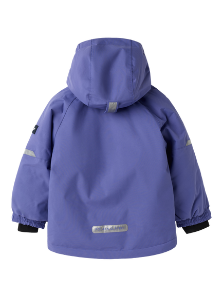 Polarn O. Pyret Kids' Padded Waterproof Winter Jacket, Dusted Periwinkle - view 2, Dusted Periwinkle