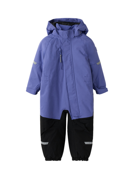 Polarn O. Pyret Kids' Padded Waterproof Jacket Overalls, Dusted Periwinkle, Dusted Periwinkle