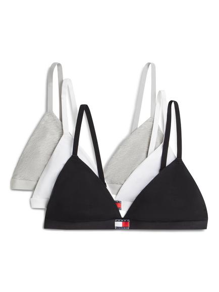 Tommy Hilfiger Heritage Logo Triangle Bra, Pack of 3, Multi, Multi