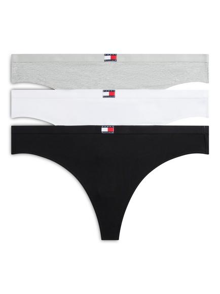 Tommy Hilfiger Heritage Logo Thong, Pack of 3, Multi, Multi