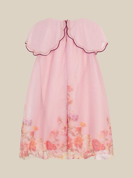 Monsoon Kids' Dahlia Cape Dress, Multi - view 2, Multi