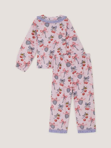 Monsoon Kids' Long Sleeve Printed Pyjama Set, Ivory - view 2, Ivory