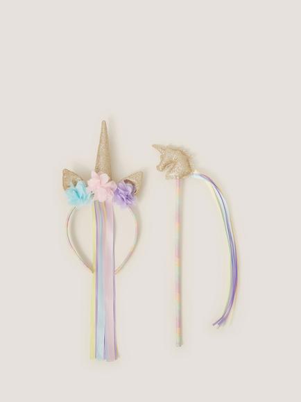 Monsoon Kids' 2-Piece Unicorn Dress-Up Set, Multi, Multi