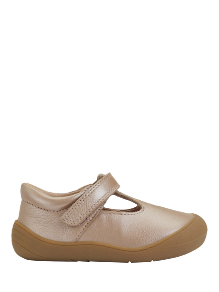 Start-Rite Kids' Floret Metallic T-Bar Shoes, Taupe Pearlised, Taupe Pearlised