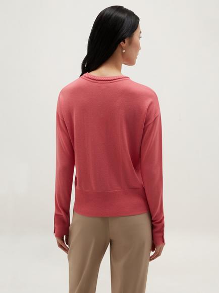 Hobbs Nyla Relaxed Fit Jumper, Pink - view 2, Pink