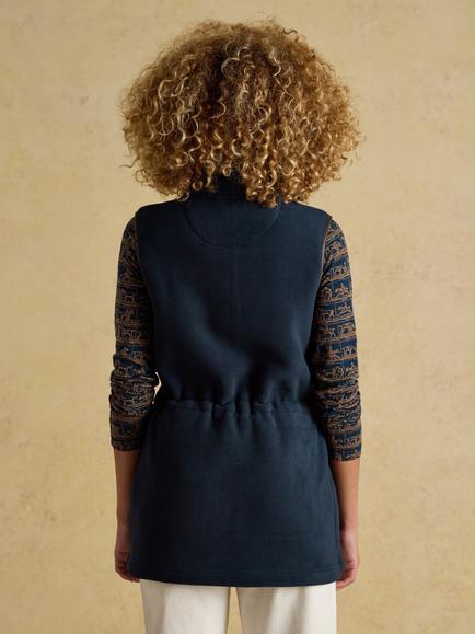 Joules Longline Gilet, Navy - view 2, Navy
