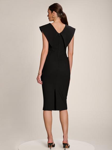 Jolie Moi Hourglass Midi Dress - view 2, Black