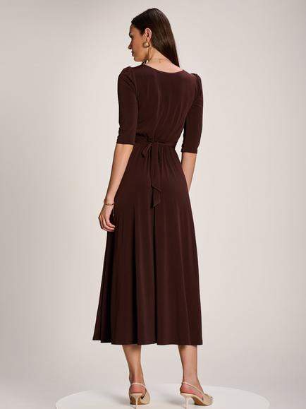 Jolie Moi Jersey Maxi Dress - view 2, Brown