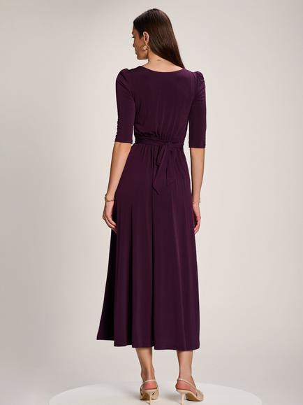 Jolie Moi Jersey Maxi Dress - view 2, Dark Purple