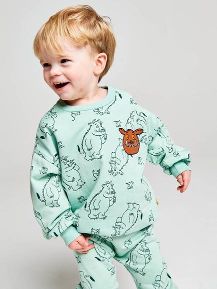 Brand Threads Kids' Gruffalo Joggers and Jumper Set, Green - view 2, Green