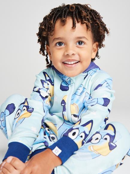 Brand Threads Kids' Bluey Onesie, Blue - view 2, Blue