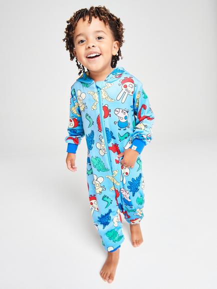 Brand Threads Kids' George Pig Onesie, Blue, Blue