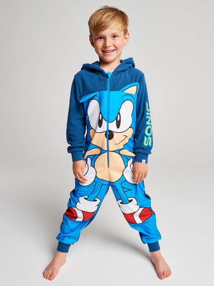 Brand Threads Kids' Sonic Onesie, Blue - view 2, Blue