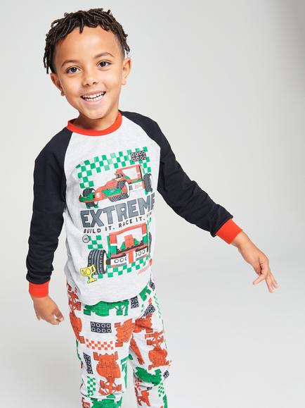 Brand Threads Kids' Lego City Pjyama Set, Multi - view 2, Multi