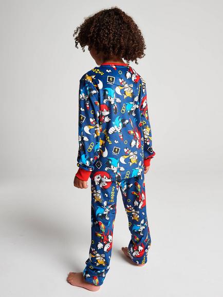 Brand Threads Kids' Sonic the Hedgehog Twosie Pyjama Set, Black - view 2, Black