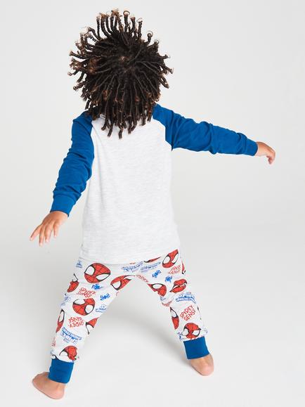 Brand Threads Kids' Spider-Man Pyjama Set, Multi - view 2, Multi