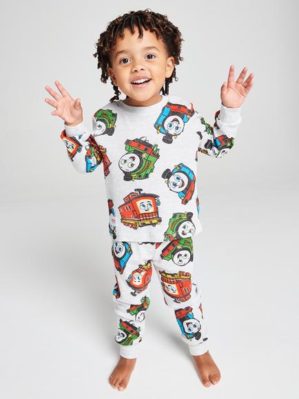 Brand Threads Kids' Thomas Pjyama Set, Grey, Grey