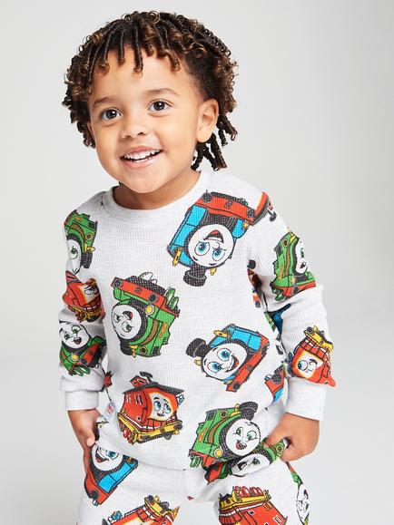 Brand Threads Kids' Thomas Pjyama Set, Grey - view 2, Grey