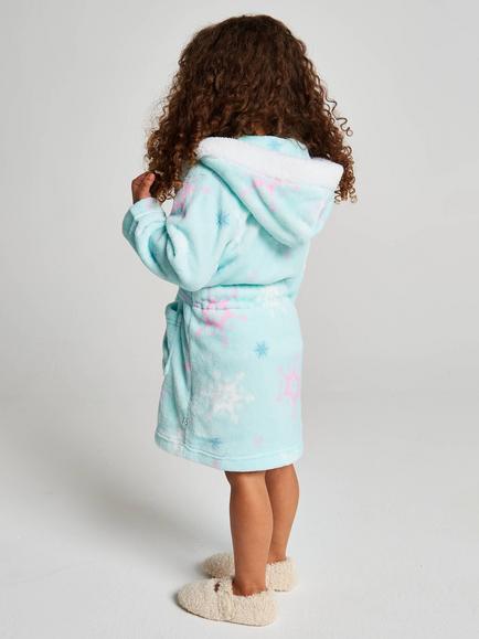 Brand Threads Kids' Frozen Fleece Robe, Blue - view 2, Blue