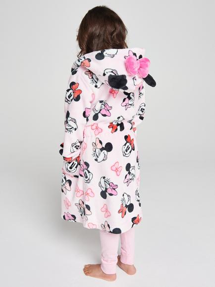 Brand Threads Kids' Disney Minnie Mouse Dressing Gown, Pink - view 2, Pink