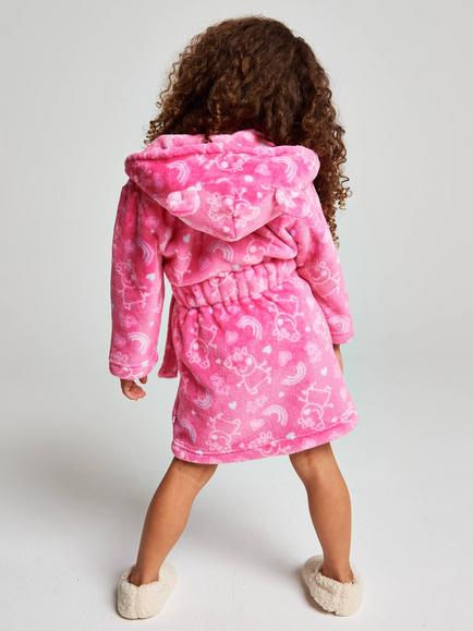 Brand Threads Kids' Peppa Pig Dressing Gown, Pink - view 2, Pink