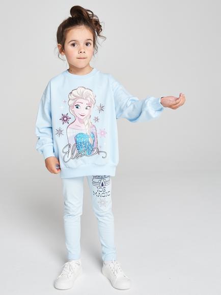 Brand Threads Kids' Disney Frozen Sweatshirt & Leggings Set, Blue, Blue