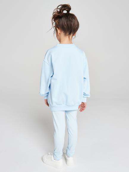 Brand Threads Kids' Disney Frozen Sweatshirt & Leggings Set, Blue - view 2, Blue