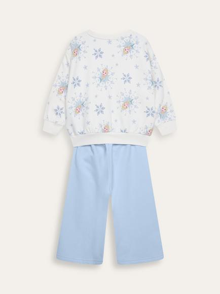 Brand Threads Kids' Frozen Sweatshirt and Joggers Set, Blue - view 2, Blue