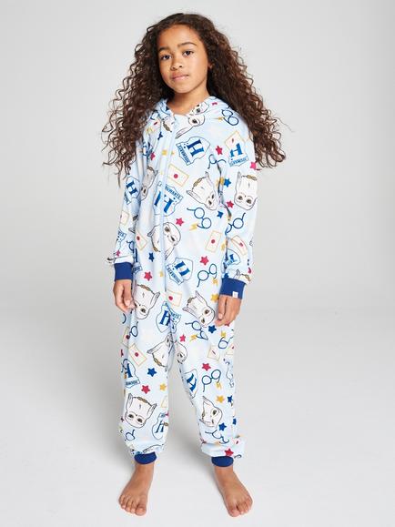 Brand Threads Kids' Harry Potter Fleece Onesie, Blue, Blue