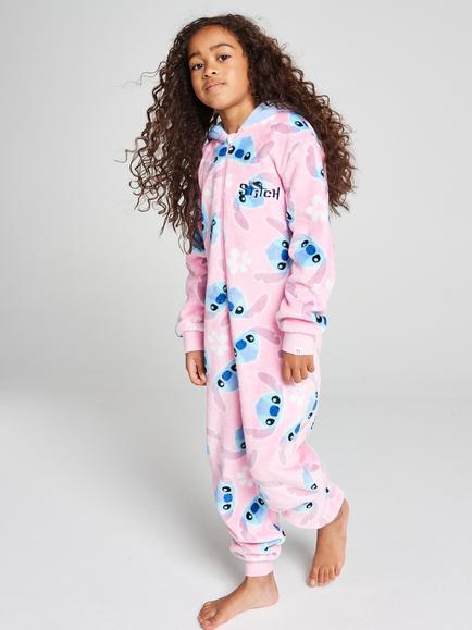 Brand Threads Kids' Disney Lilo & Stitch Fleece Onesie, Multi, Multi