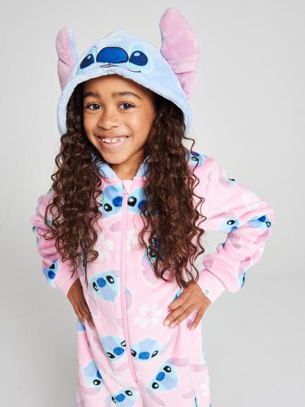 Brand Threads Kids' Disney Lilo & Stitch Fleece Onesie, Multi - view 2, Multi