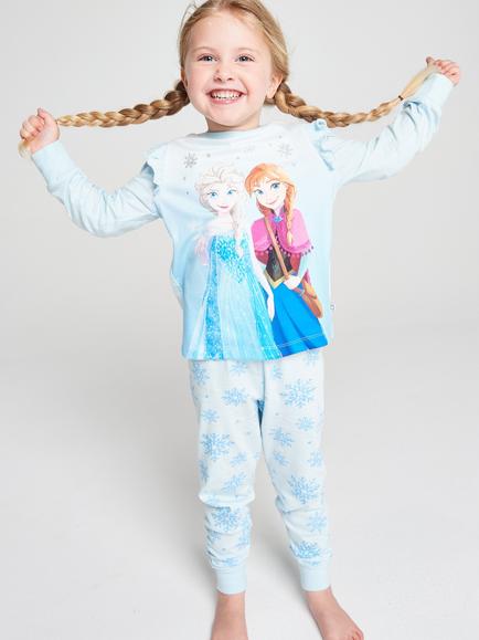 Brand Threads Kids' Frozen Pyjama Set, Blue, Blue