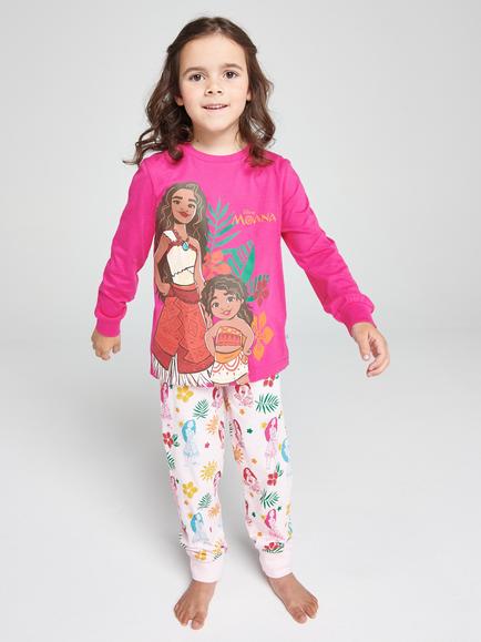 Brand Threads Kids' Disney Moana Pyjama Set, Pink, Pink
