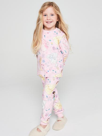Brand Threads Kids' Disney Princess Twosie Pyjama Set, Pink - view 2, Pink