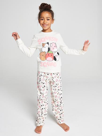 Brand Threads Kids' Squishmallow Pyjama Set, Cream, Cream