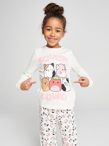 Brand Threads Kids' Squishmallow Pyjama Set, Cream - view 2, Cream