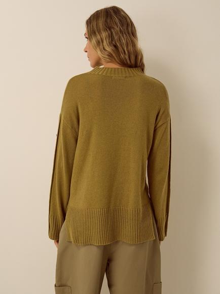 Monsoon Bree Button Jumper, Chartreuse - view 2, Chartreuse