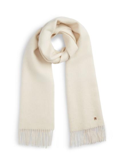 Tommy Hilfiger TH Elevated Chic Pure Wool Scarf, White