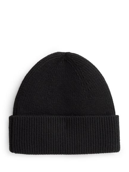Tommy Hilfiger Flag Embroidery Beanie Hat - view 2, Black