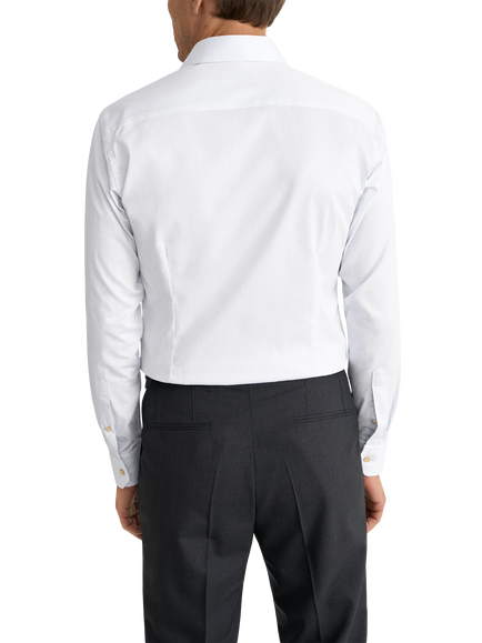 Eton Signature Twill Cotton Shirt, White - view 2, White
