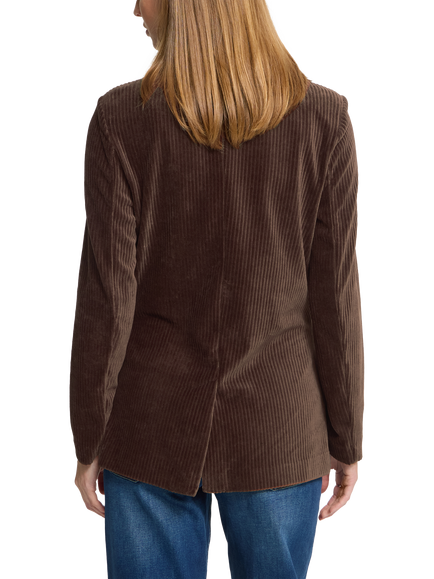 ICHI IhTamary Long Single Button Blazer, Chicory Coffee - view 2, Chicory Coffee