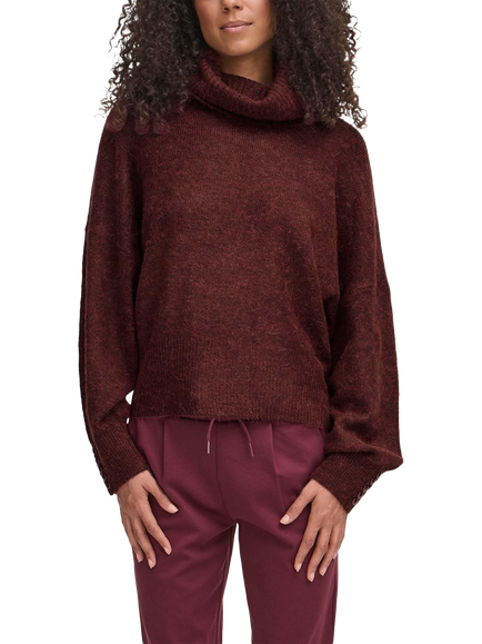 ICHI Ihkamara Relaxed Fit Roll Neck Knit Sweater, Port Royale, Port Royale